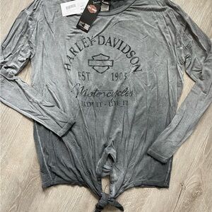 Harley-Davidson Steel Gray Tee with Logo
